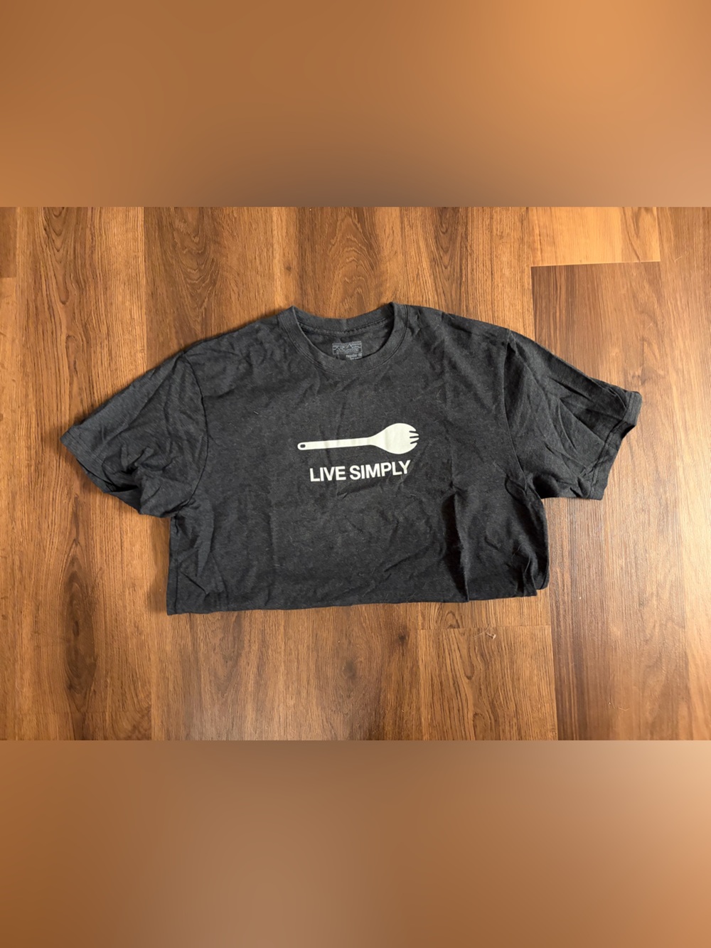 Patagonia Dark Gray "Live Simply" Graphic Short Sleeve Tee